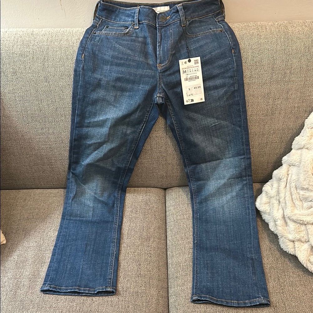 NWT Zara Blue Flare Jeans- size 2